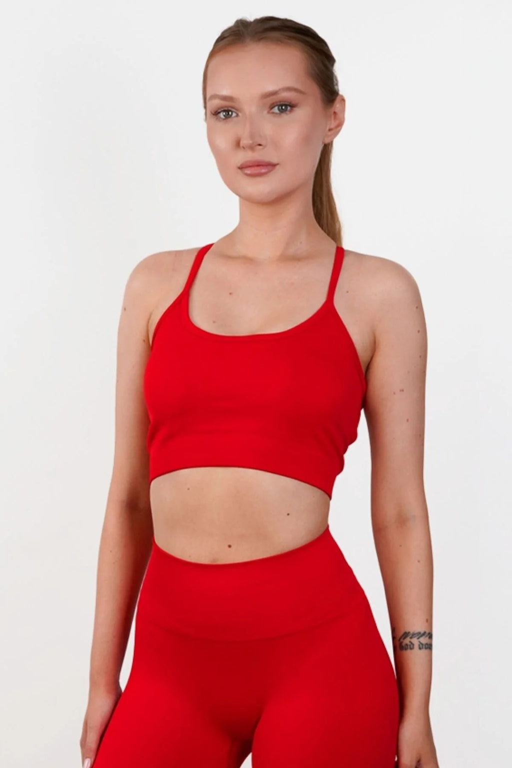 Virtus Ayarlanabilir Askılı Pedli Seamless Bra - Kırmızı