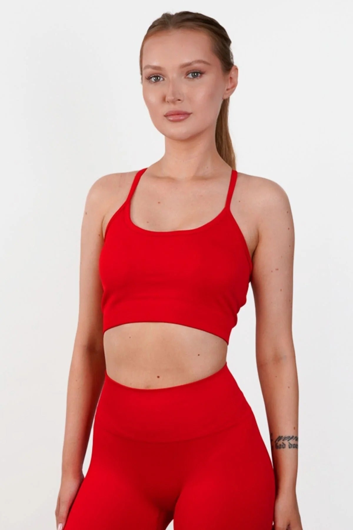 Virtus Ayarlanabilir Askılı Pedli Seamless Bra - Kırmızı