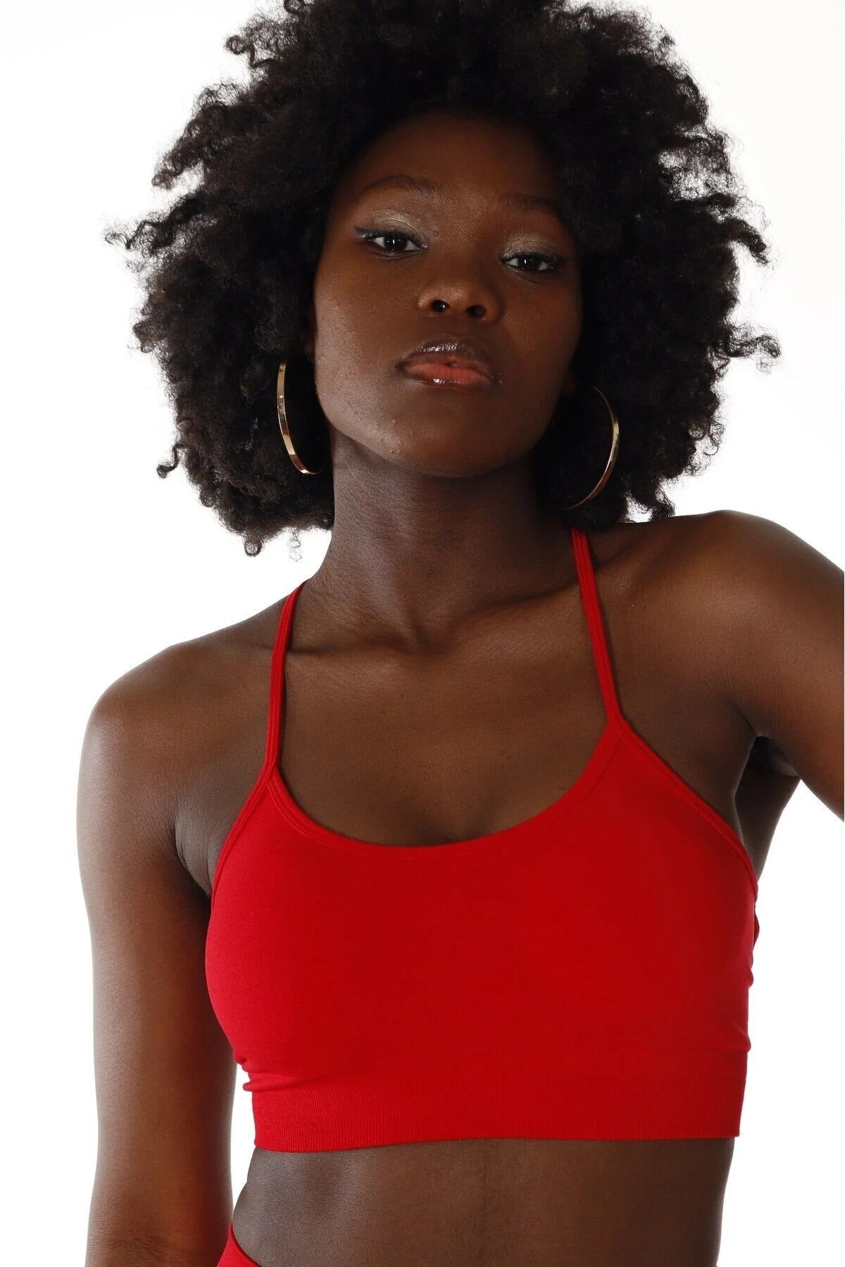 Virtus Ayarlanabilir Askılı Pedli Seamless Bra - Kırmızı