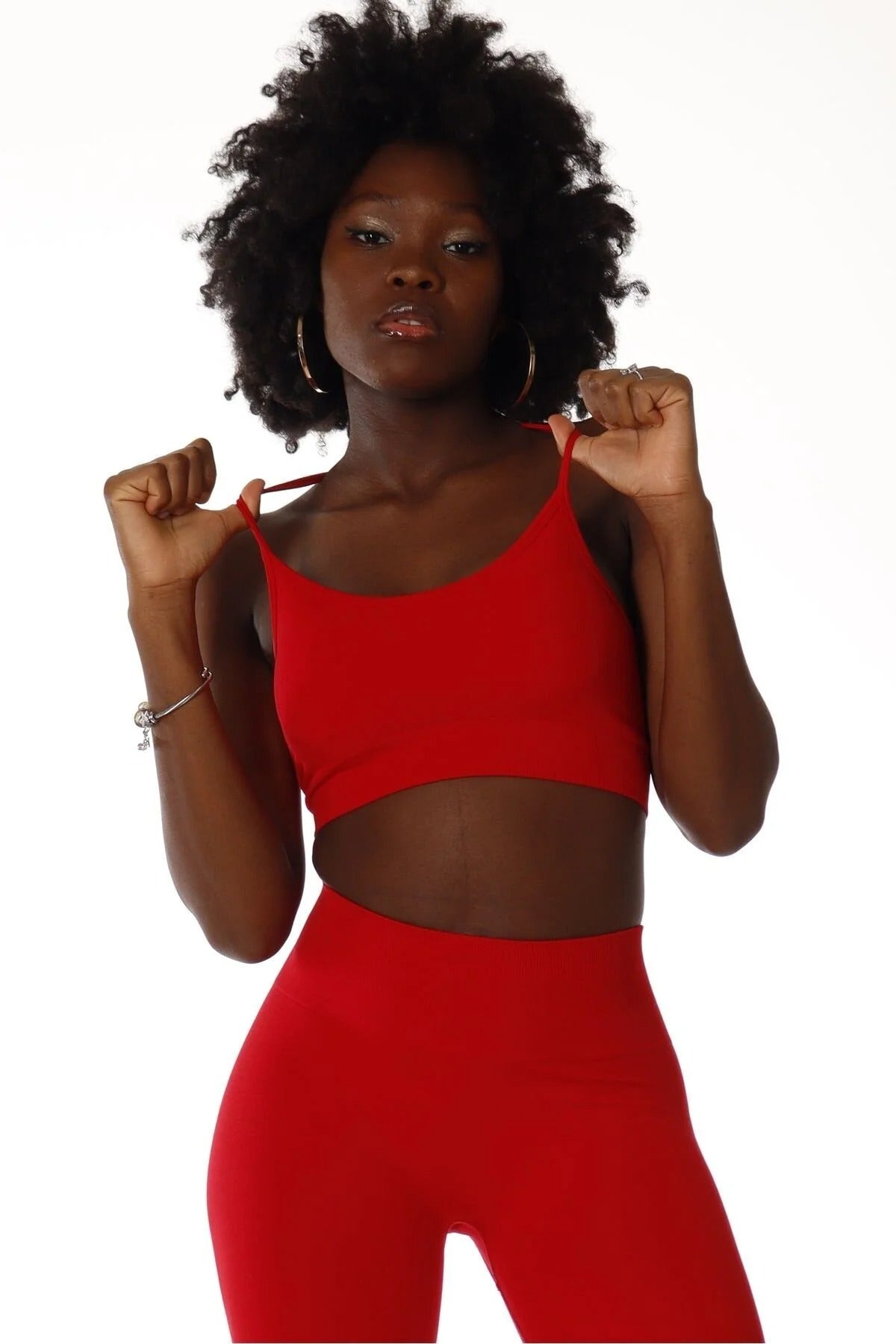 Virtus Ayarlanabilir Askılı Pedli Seamless Bra - Kırmızı