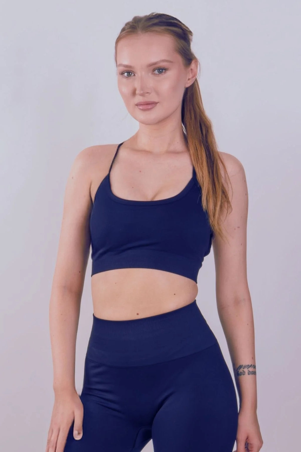 Virtus Ayarlanabilir Askılı Pedli Seamless Bra - Lacivert