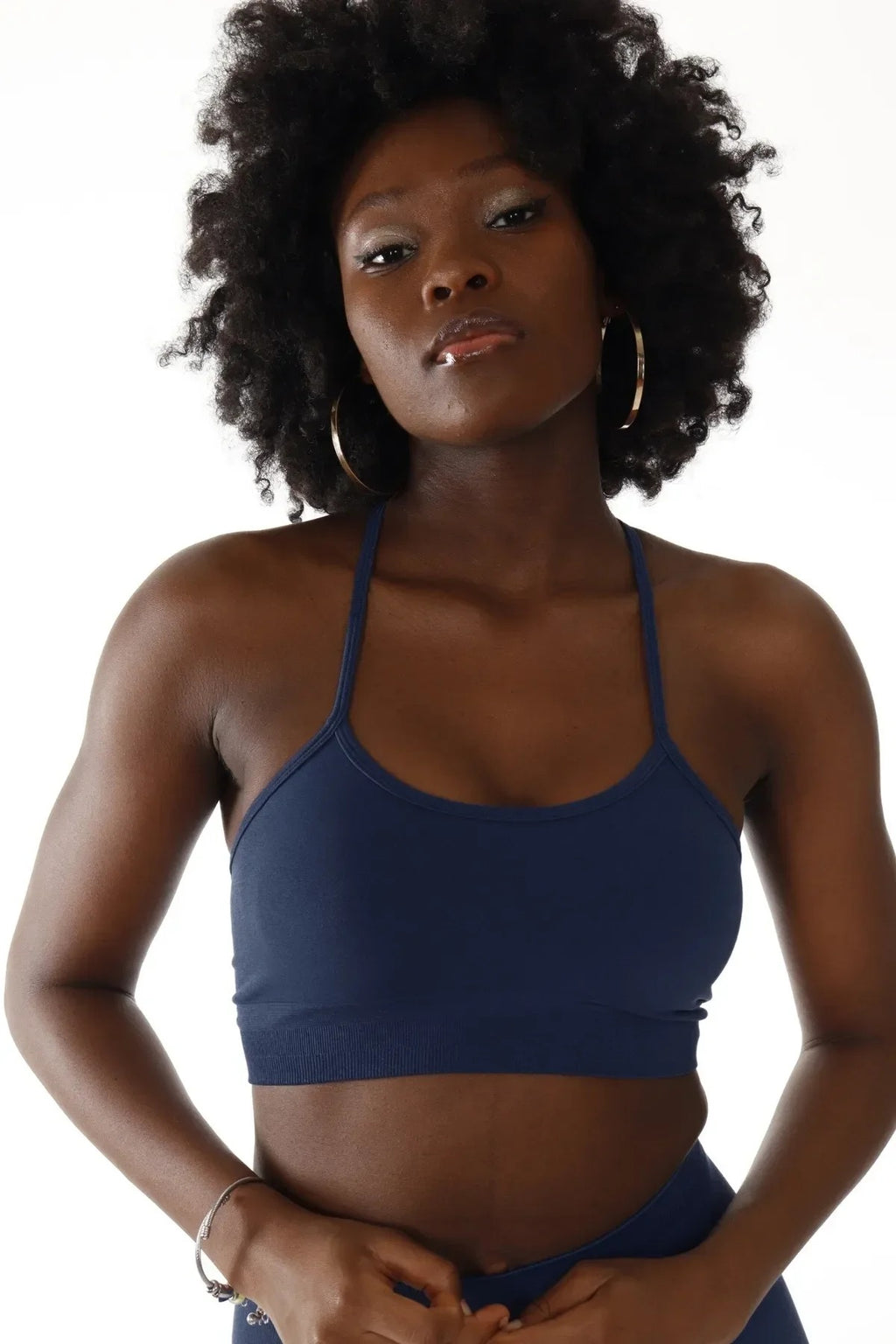 Virtus Ayarlanabilir Askılı Pedli Seamless Bra - Lacivert