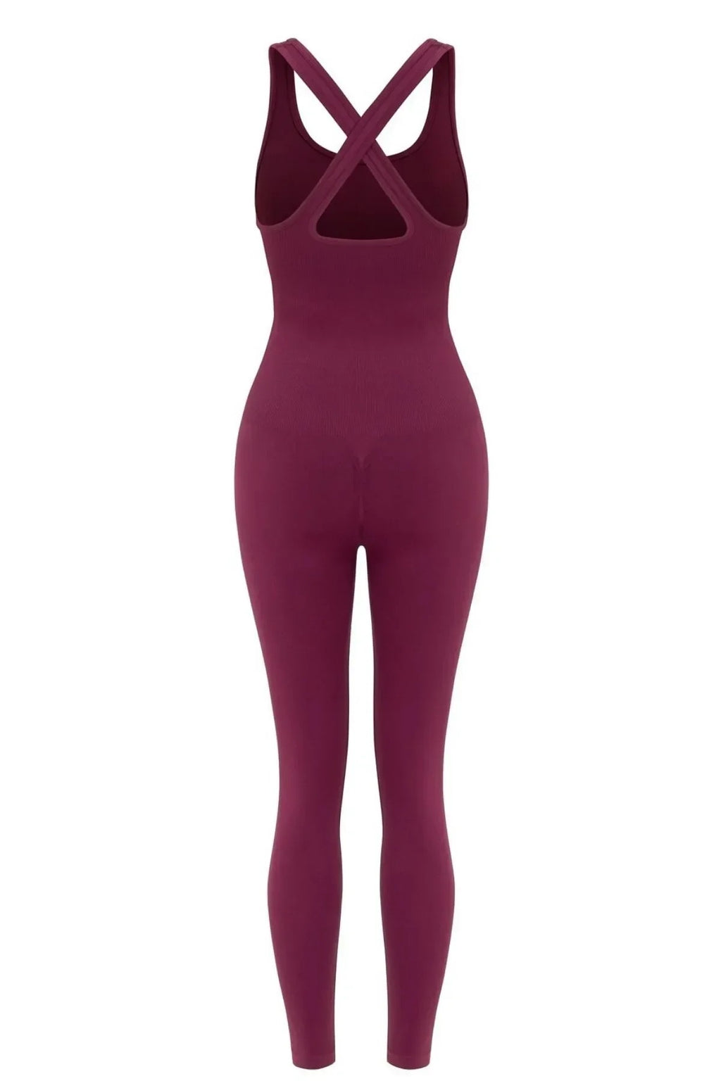 Virtus Büzgülü Pedsiz Seamless Tulum - Bordo