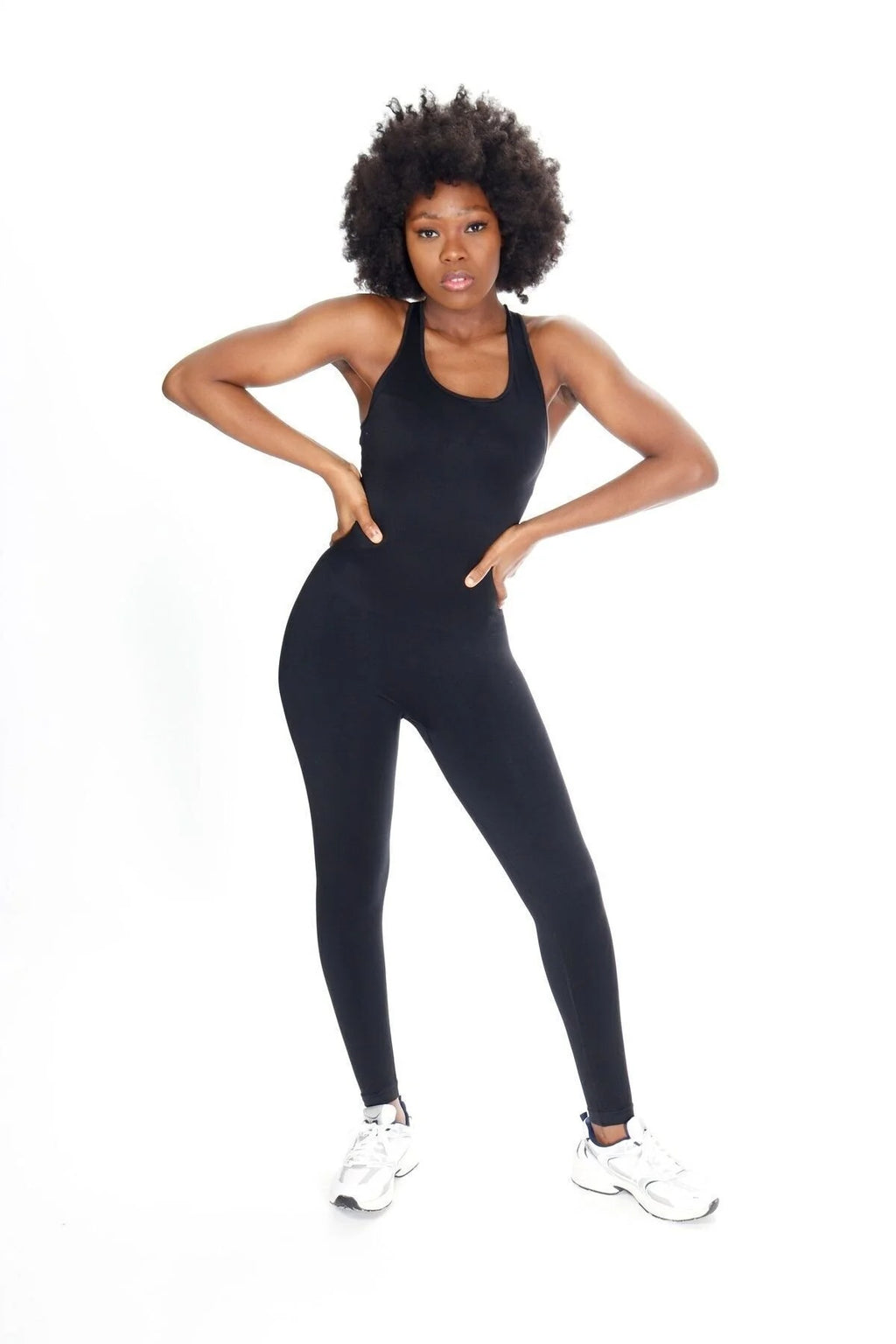 Virtus Büzgülü Pedsiz Seamless Tulum - Siyah