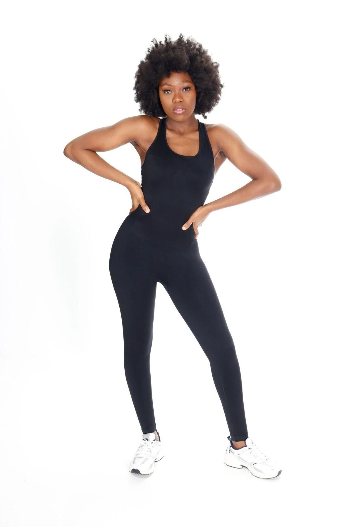 Virtus Büzgülü Pedsiz Seamless Tulum - Siyah