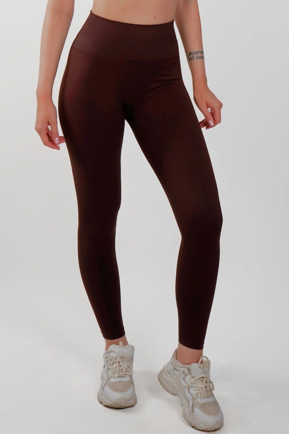 Virtus Seamless Büzgüsüz Tayt - Kahverengi