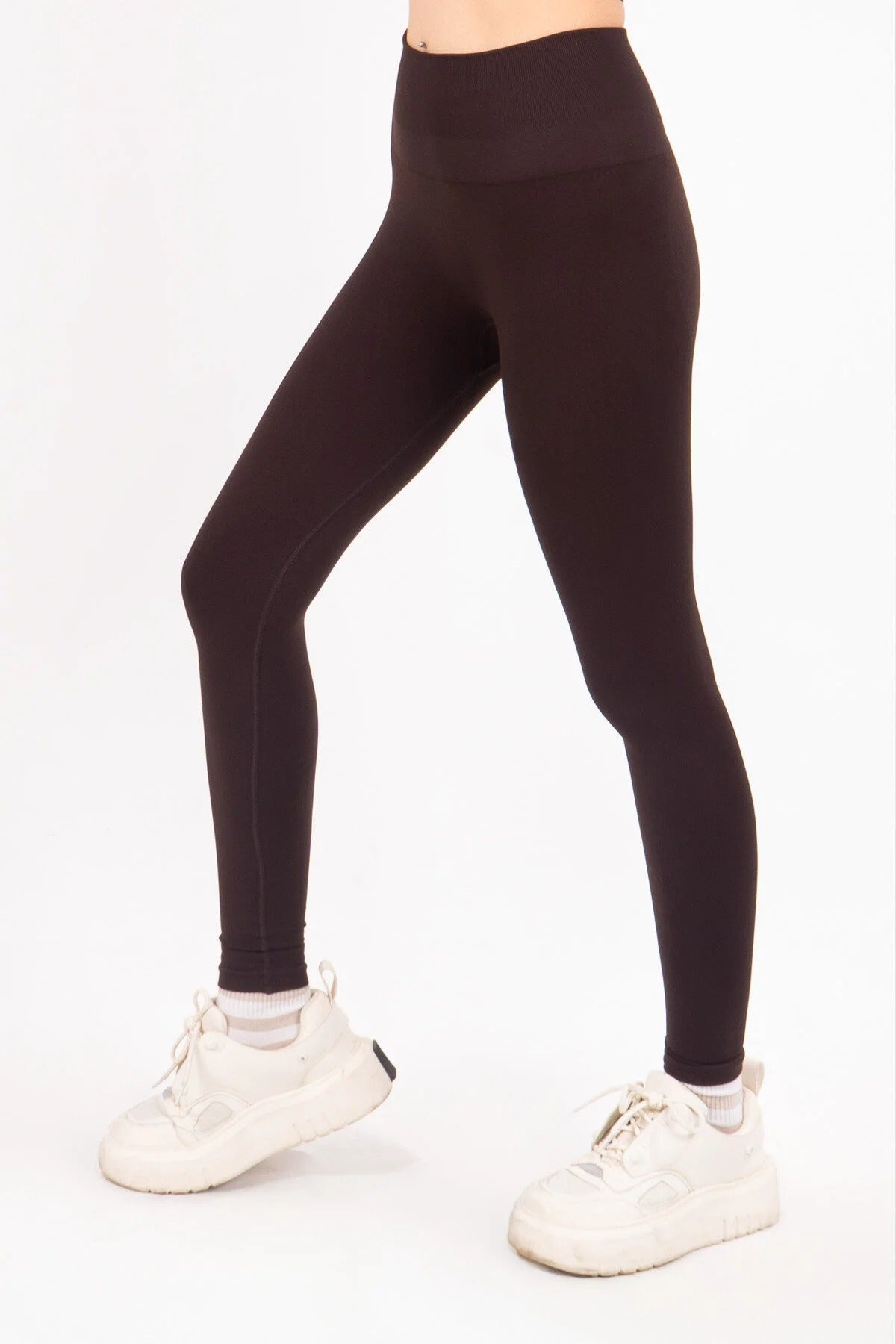 Virtus Seamless Büzgüsüz Tayt - Kahverengi