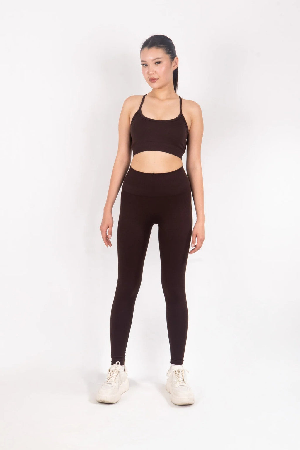 Virtus Seamless Büzgüsüz Tayt - Kahverengi