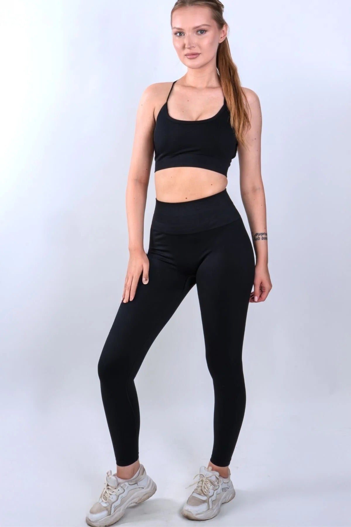 Virtus Seamless Büzgüsüz Tayt - Siyah