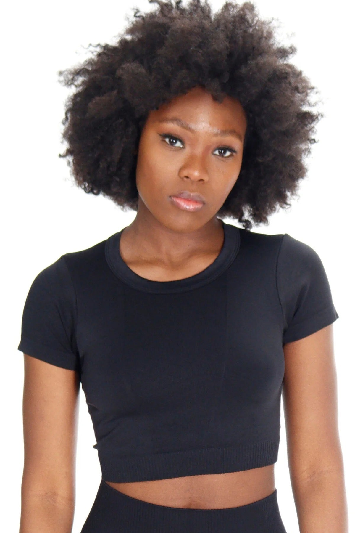 Hera Seamless Crop Top - Siyah