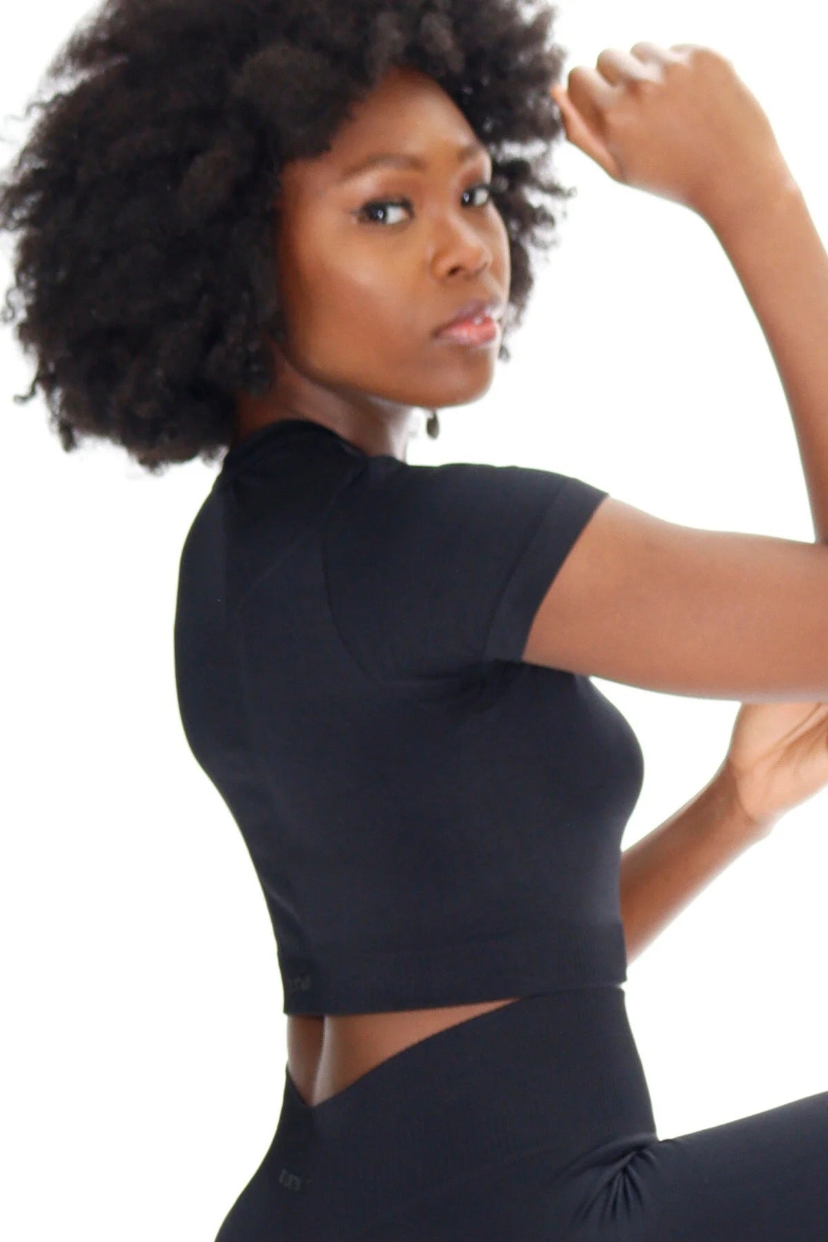 Hera Seamless Crop Top - Siyah