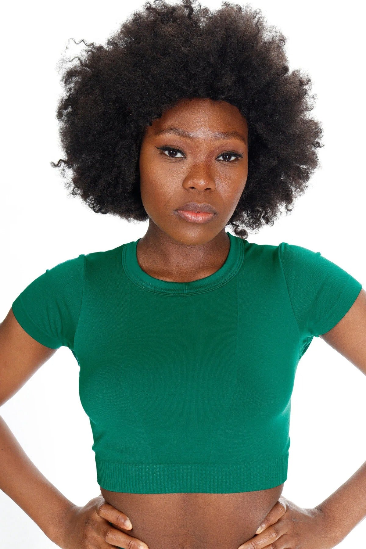 Hera Seamless Crop Top - Yeşil