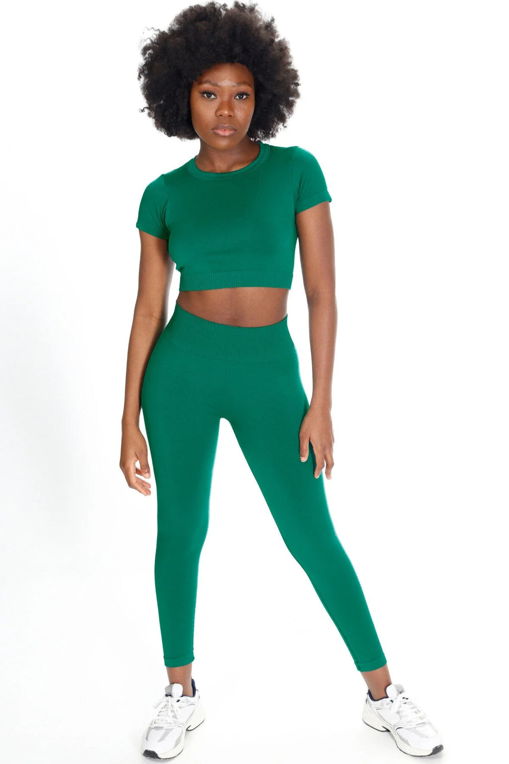 Hera Seamless Crop Top - Yeşil