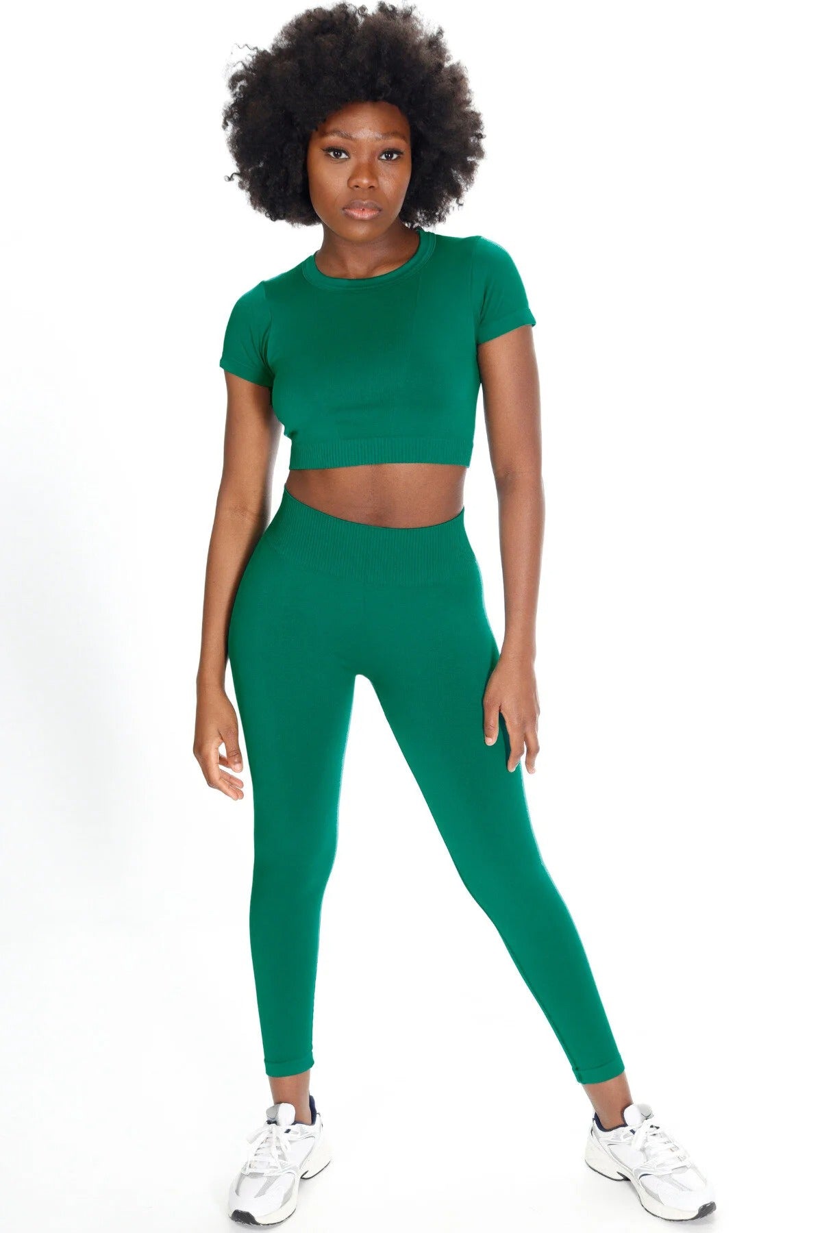 Hera Seamless Crop Top - Yeşil