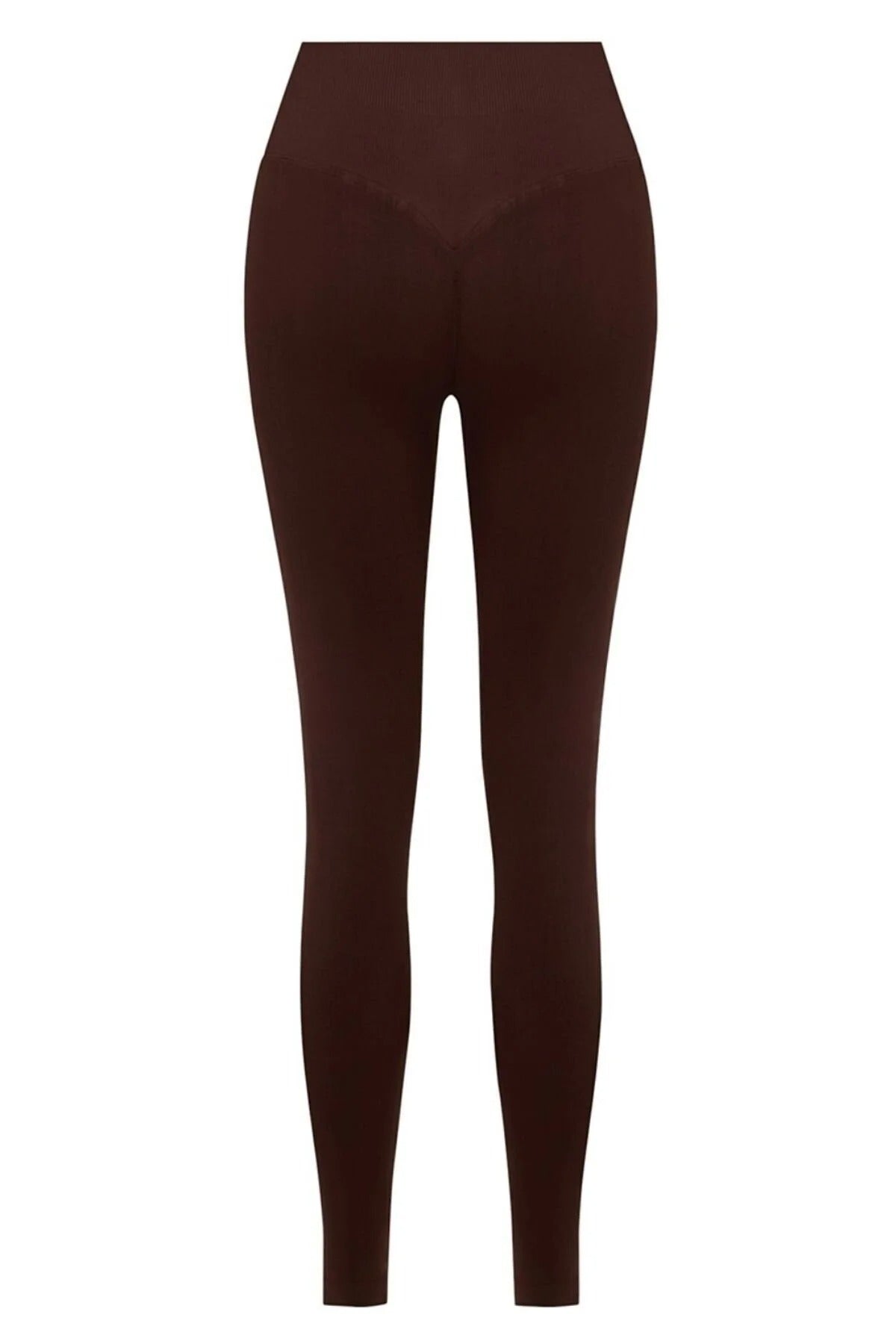 LUNA Büzgülü Seamless Spor Tayt - Kahverengi