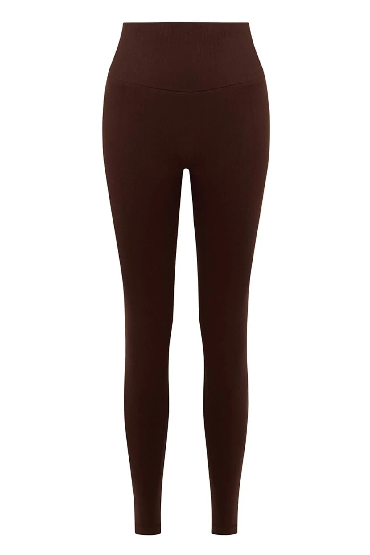 LUNA Büzgülü Seamless Spor Tayt - Kahverengi