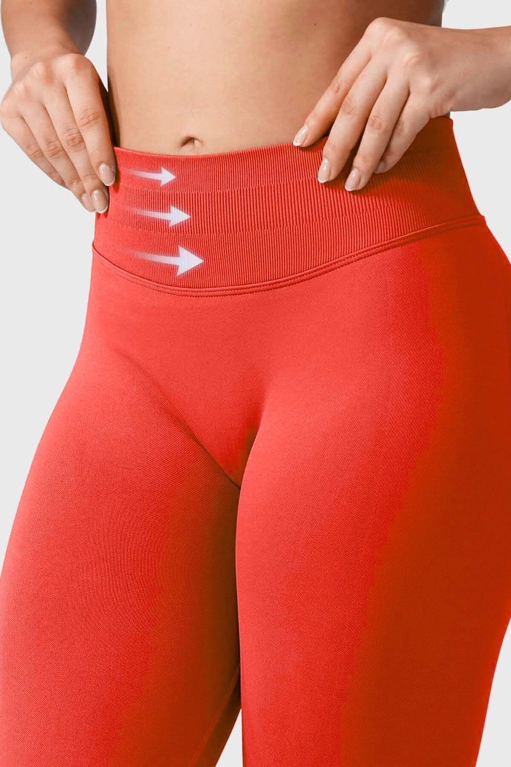 LUNA Büzgülü Seamless Spor Tayt - Kırmızı