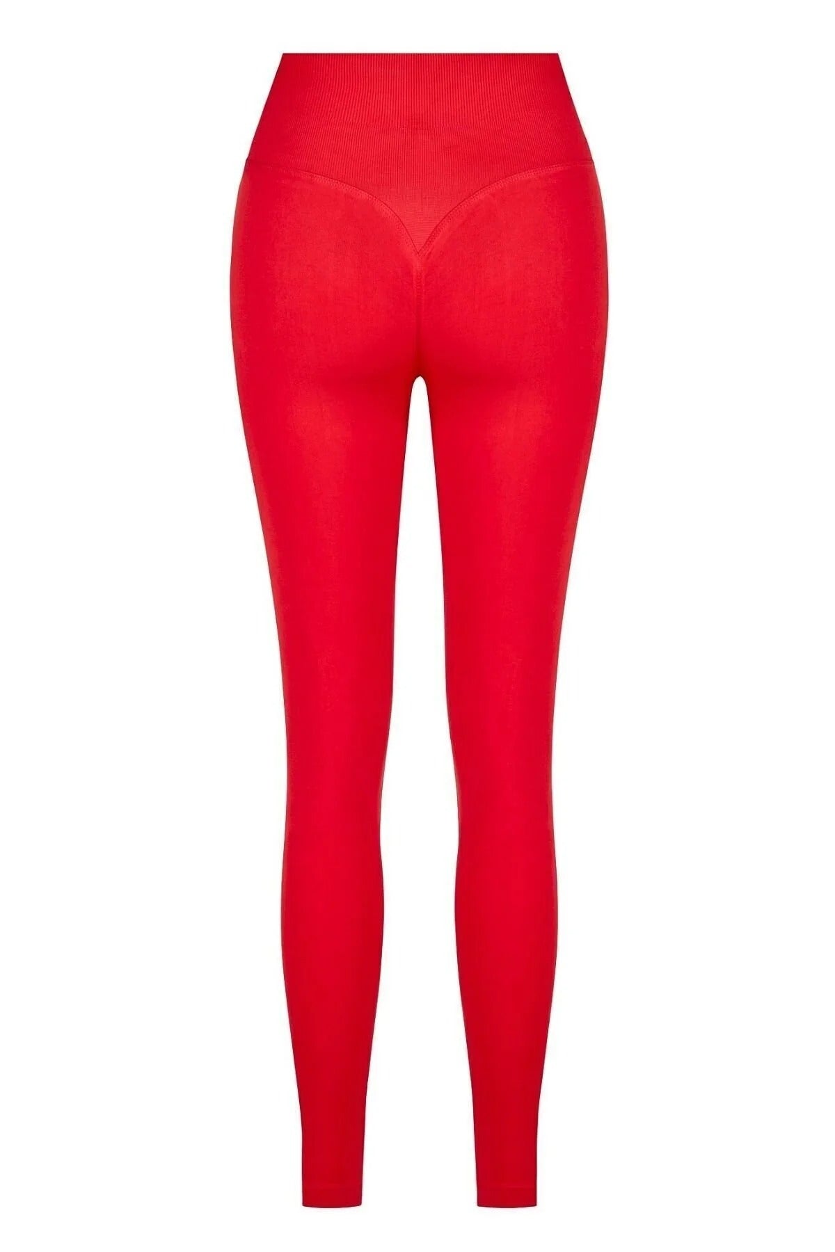 LUNA Büzgülü Seamless Spor Tayt - Kırmızı