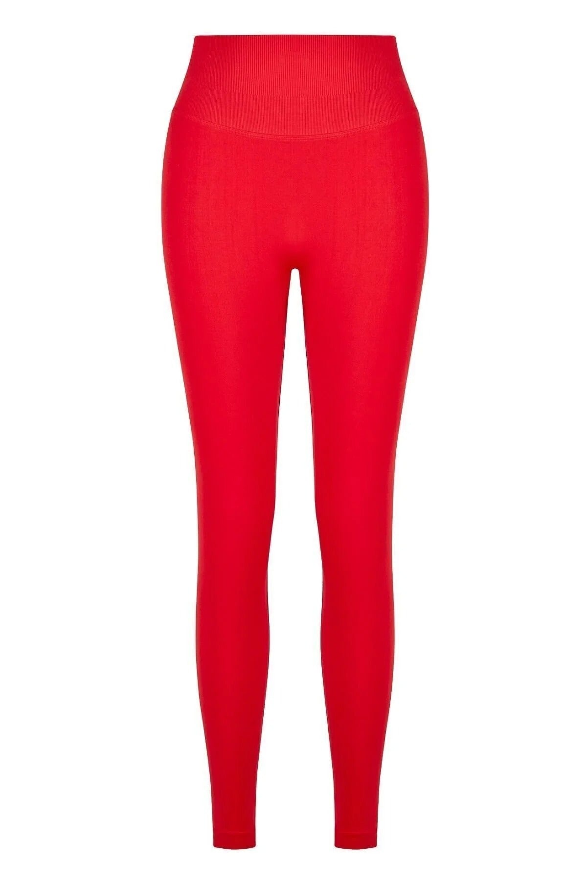 LUNA Büzgülü Seamless Spor Tayt - Kırmızı