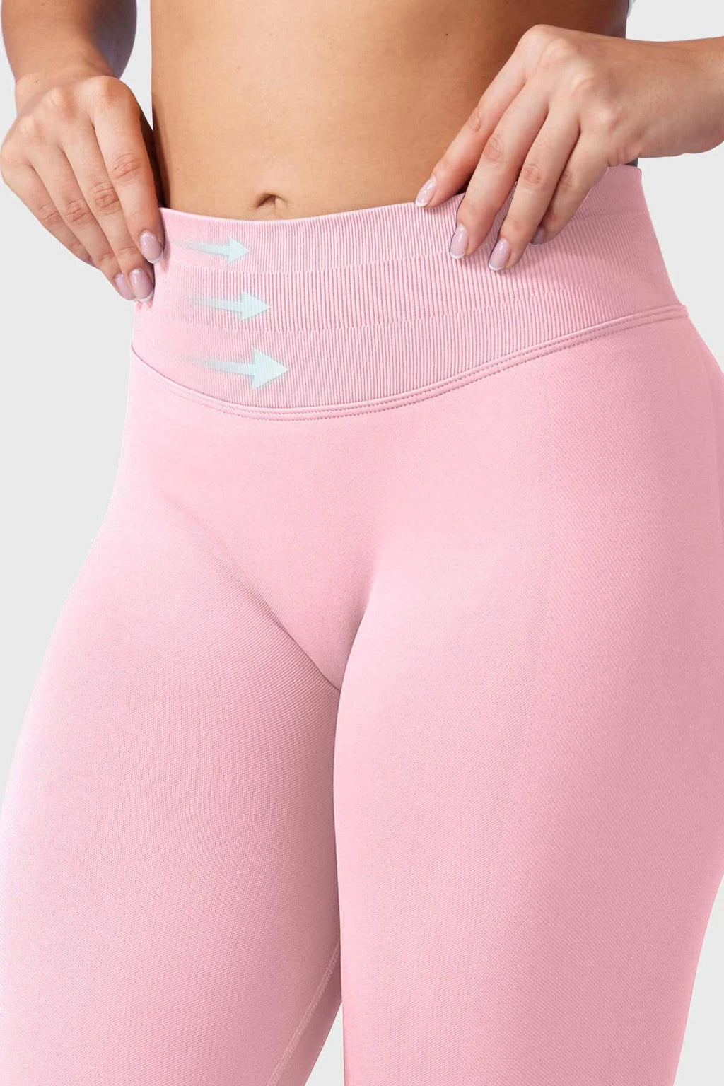 LUNA Büzgülü Seamless Spor Tayt - Pembe