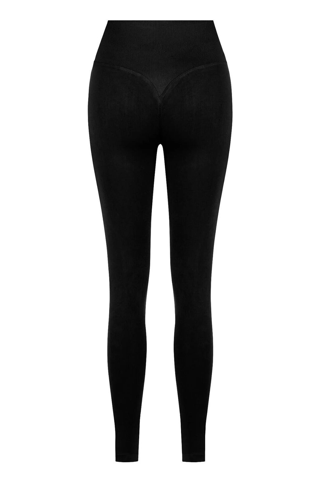 LUNA Büzgülü Seamless Spor Tayt - Siyah