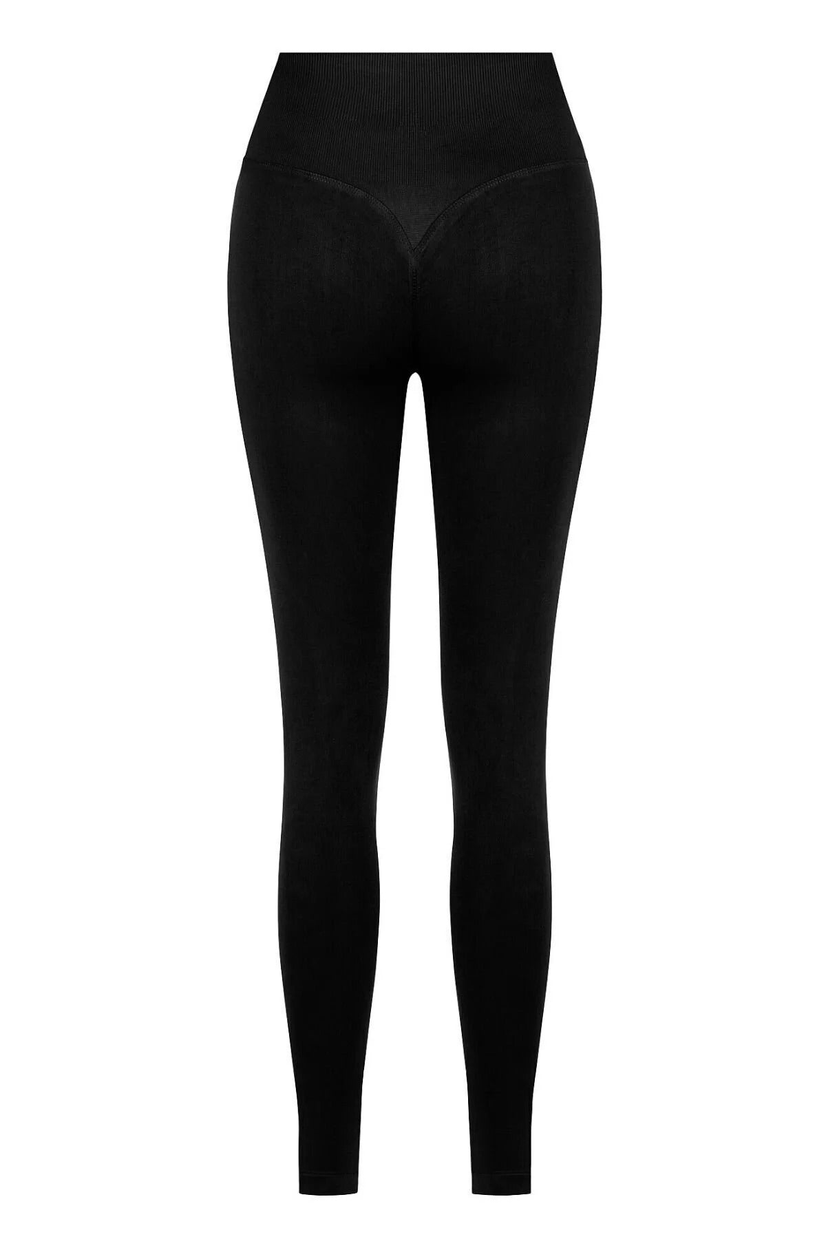 LUNA Büzgülü Seamless Spor Tayt - Siyah