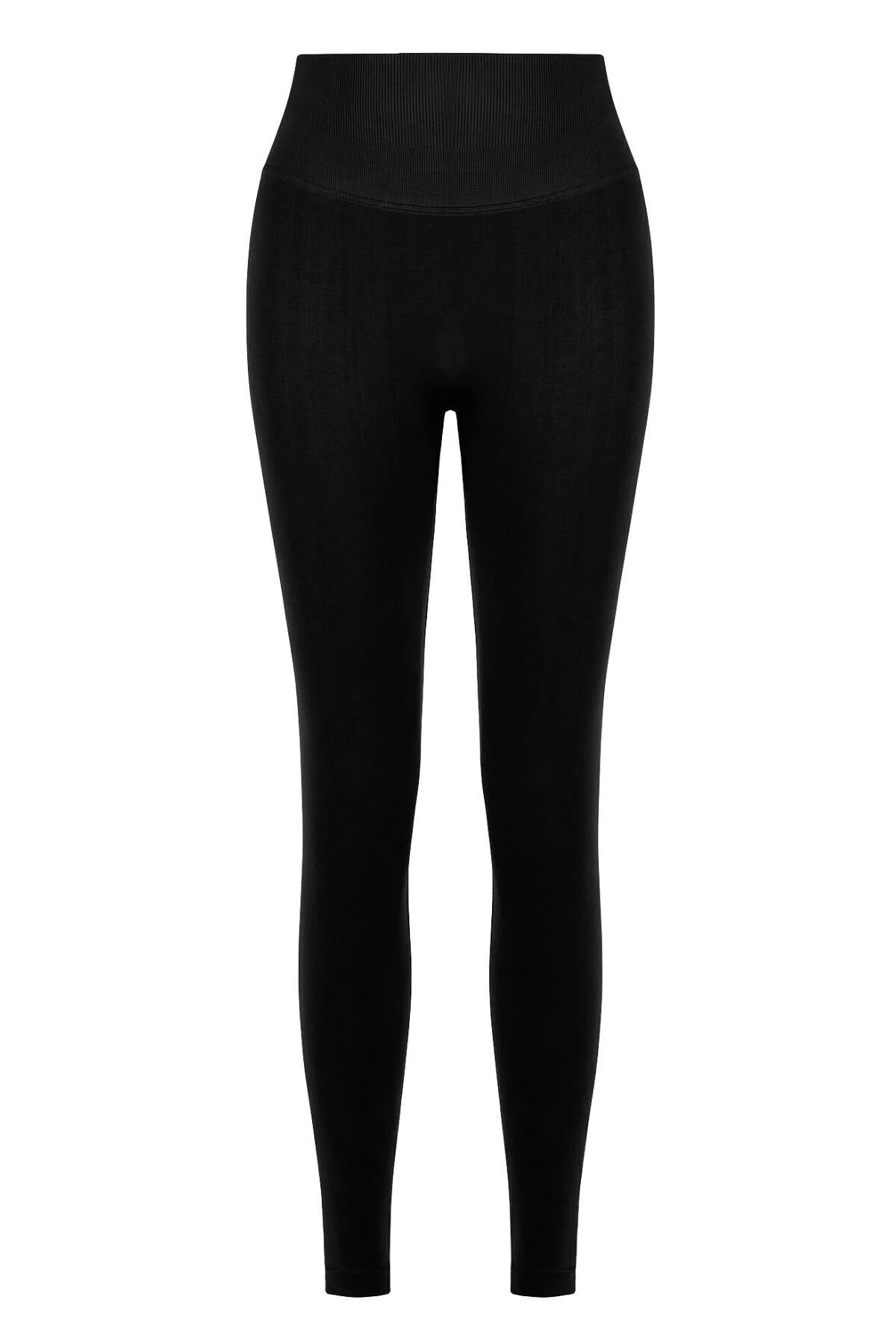 LUNA Büzgülü Seamless Spor Tayt - Siyah