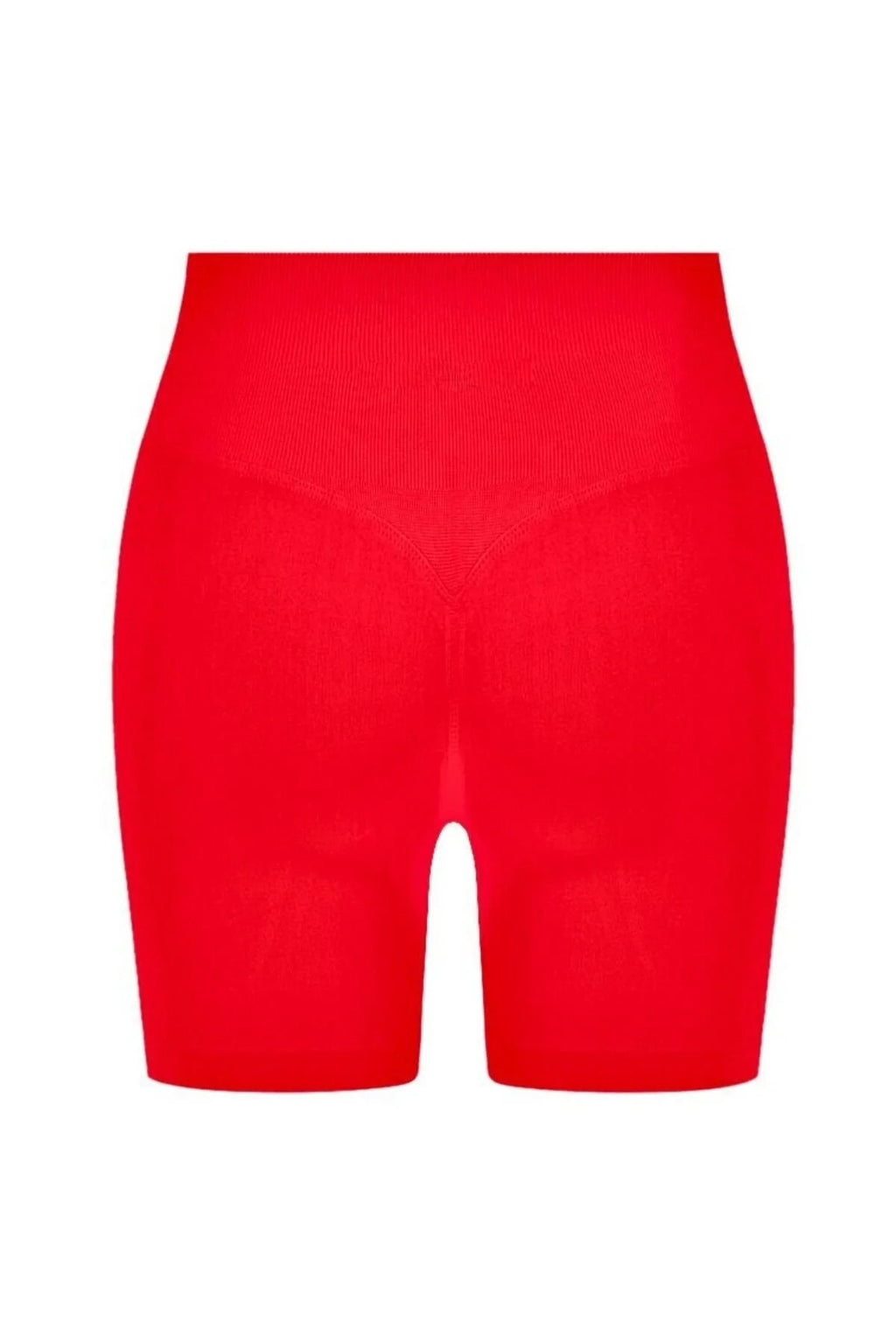 LUNA Büzgülü Seamless Spor Şort - Kırmızı