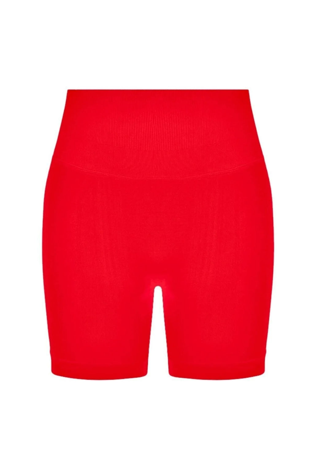 LUNA Büzgülü Seamless Spor Şort - Kırmızı