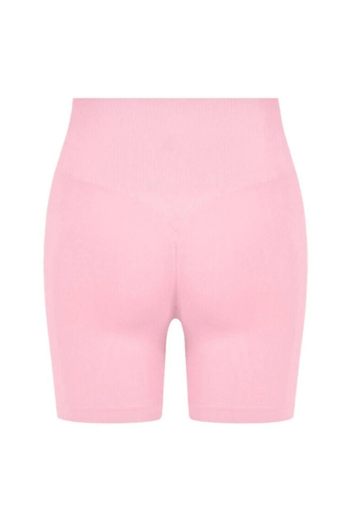 LUNA Büzgülü Seamless Spor Şort - Pembe