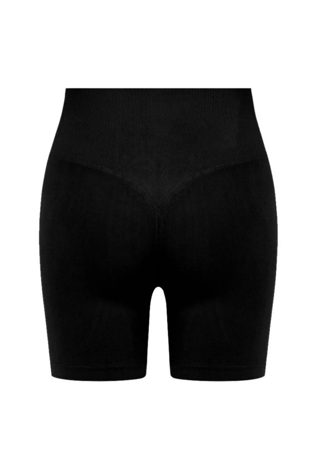 LUNA Büzgülü Seamless Spor Şort - Siyah