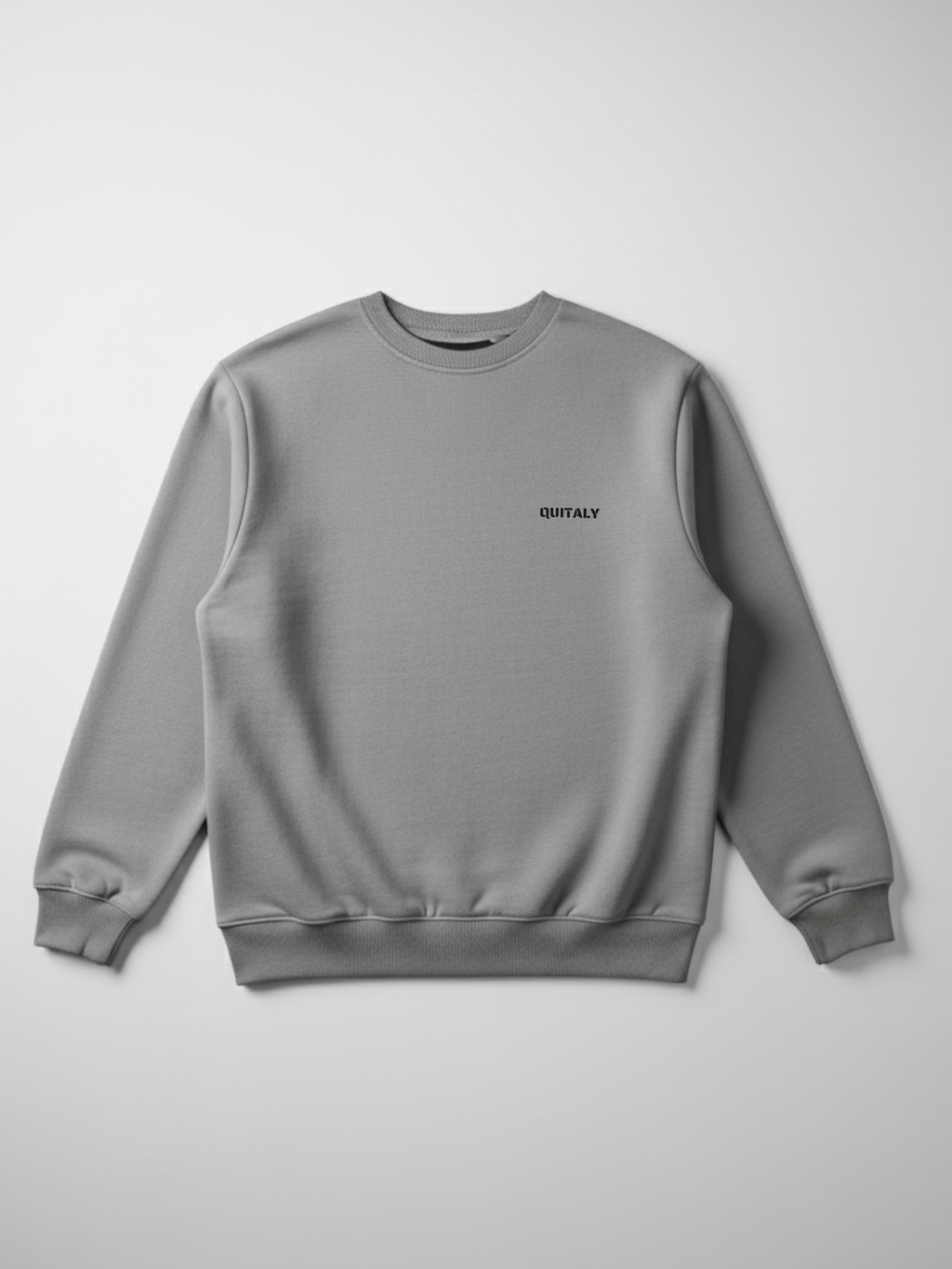 Basic 3-Faden-Winter-Sweatshirt, extra dick | Rundhalsausschnitt aus Baumwolle | GRAU