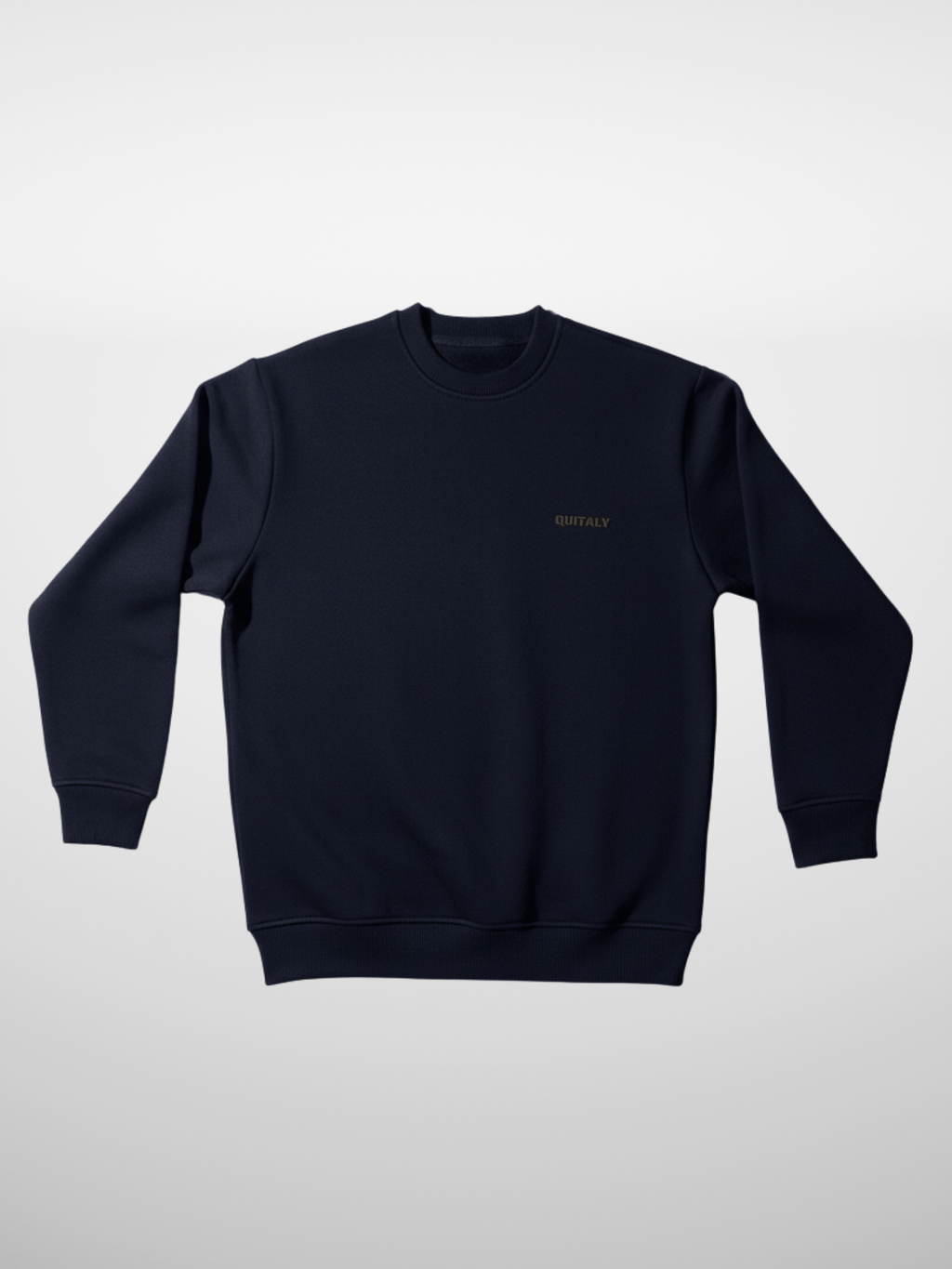 Basic 3 İplik Ekstra Kalın Kışlık Sweatshirt | Şardonlu Pamuklu Bisiklet Yaka | LACİVERT