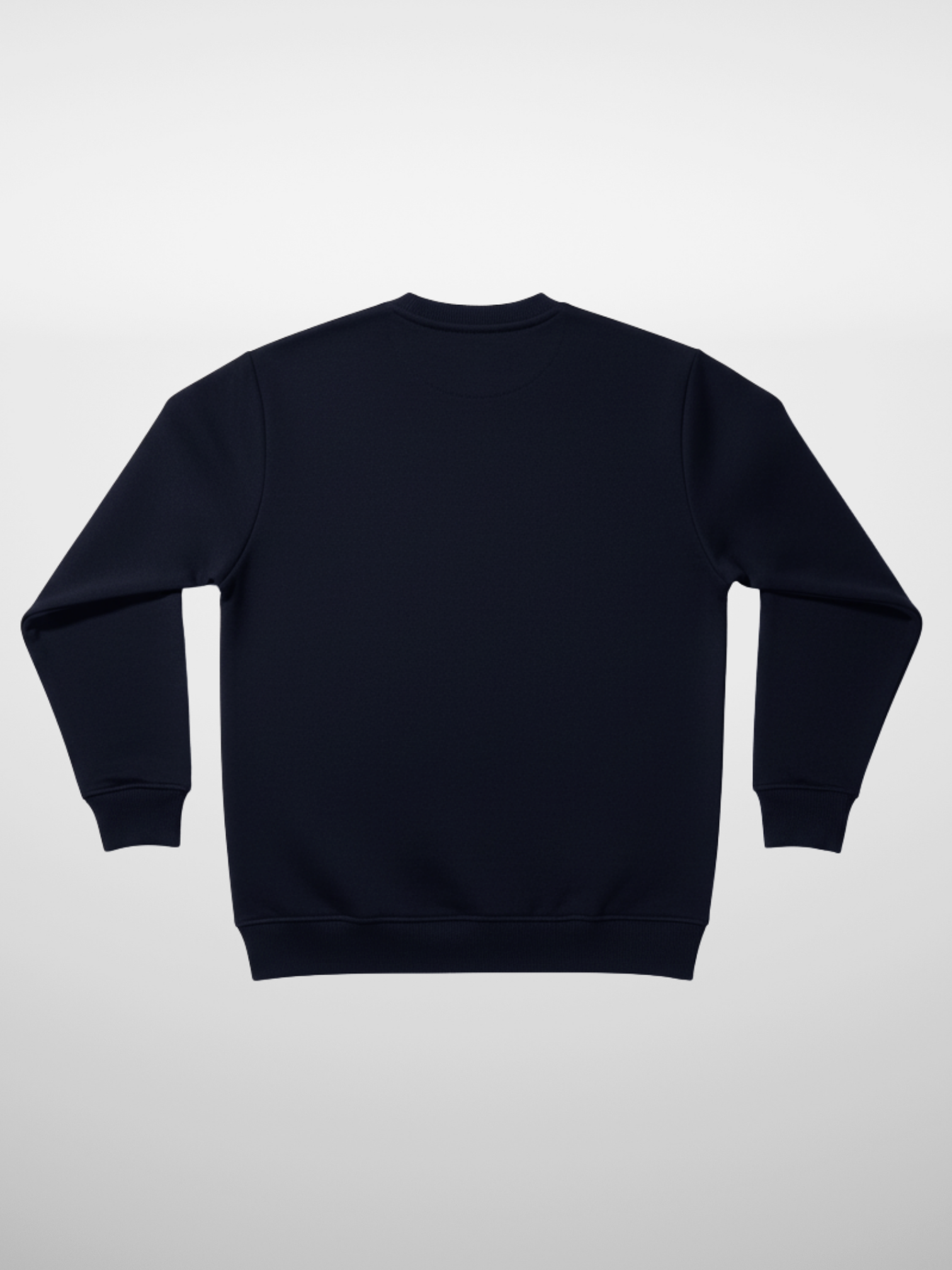 Basic 3 İplik Ekstra Kalın Kışlık Sweatshirt | Şardonlu Pamuklu Bisiklet Yaka | LACİVERT