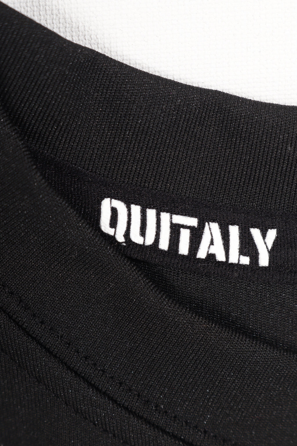 Bisiklet Yaka Crop T-shirt - Siyah