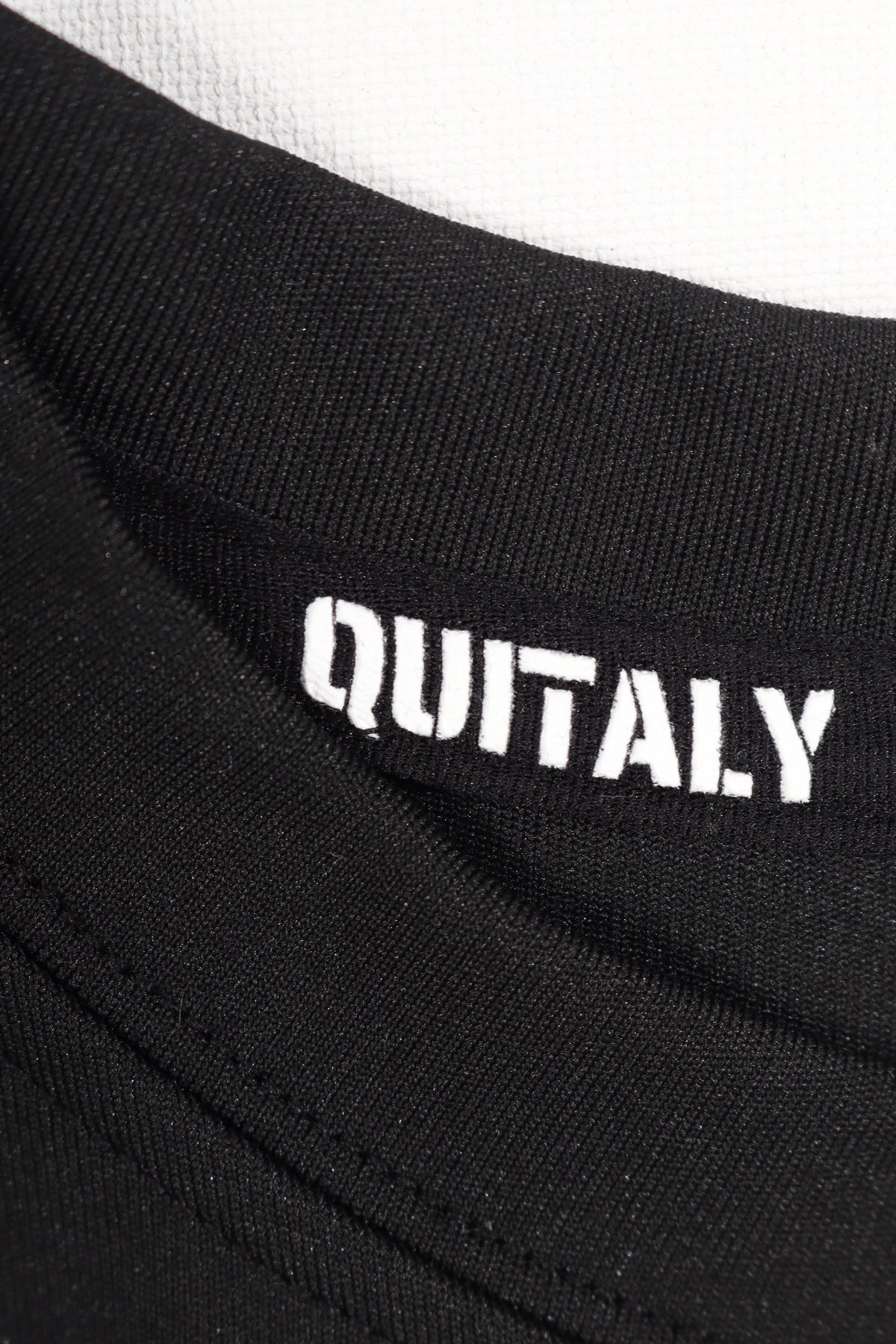 Bisiklet Yaka Crop T-shirt - Siyah